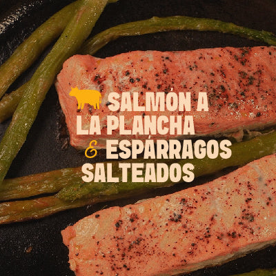 Salmón a la Plancha con Ghee y Espárragos Salteados 🐟