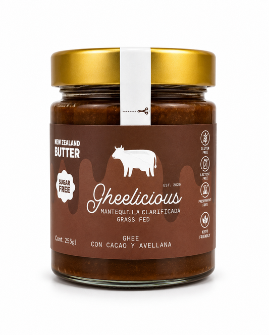 Ghee con Cacao, Avellana y Alulosa 9oz (255gr)